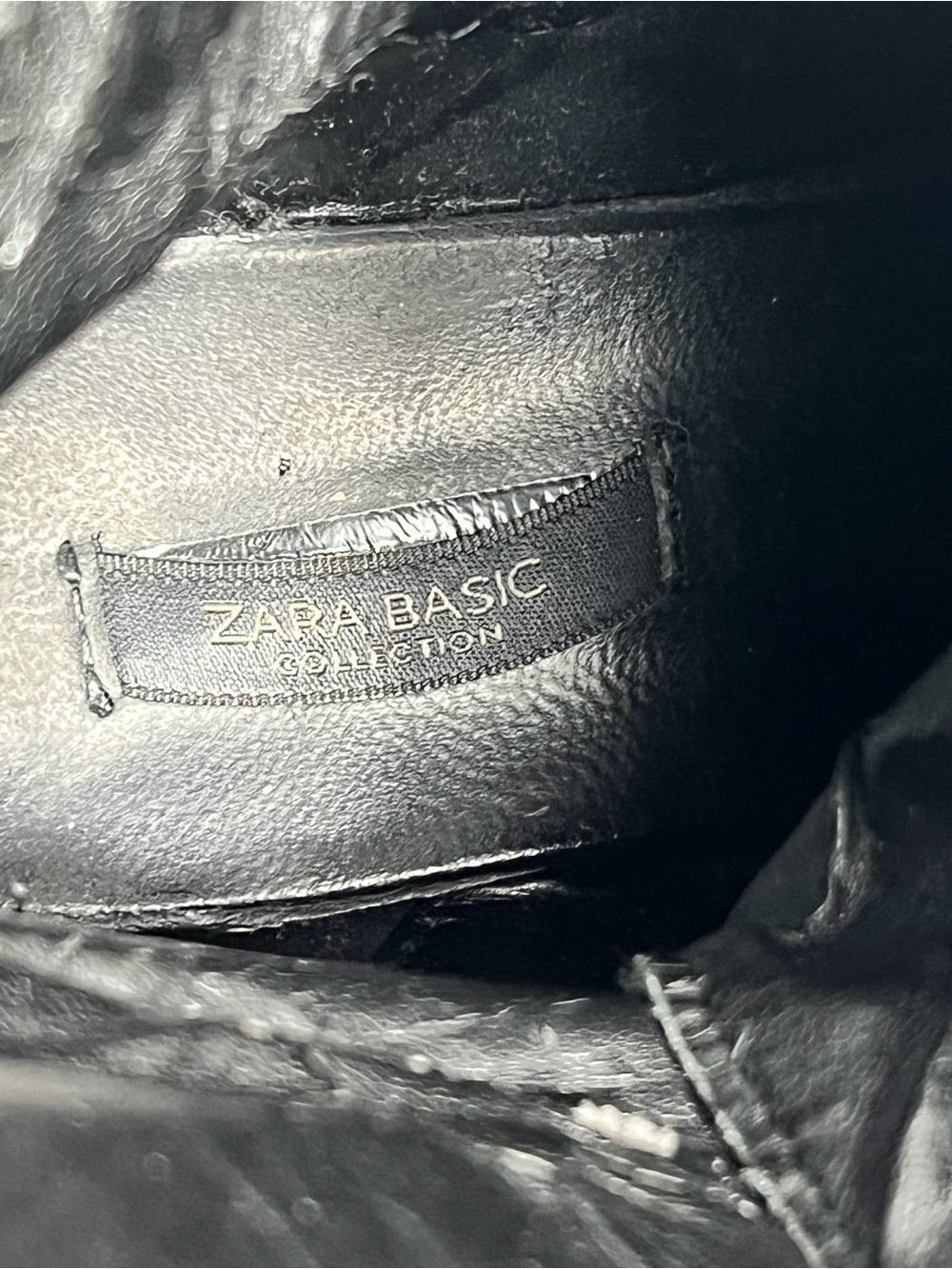 Zara Basic Collection Black Leather Combat Ankle Boots Women’s US 6 EU 36 - Picture 11 of 11